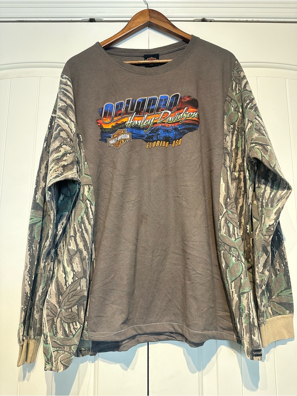 Reworked Harley-Davidson  Long Sleeve Shirt Size 4XL